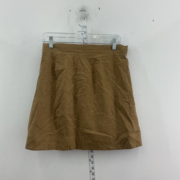 J.Crew Wool Wrap Mini Skirt Women's Brown Size 0 Short - Preowned - Picture 2 of 5